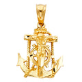 14K Yellow Gold Religious Pendant - PT1228
