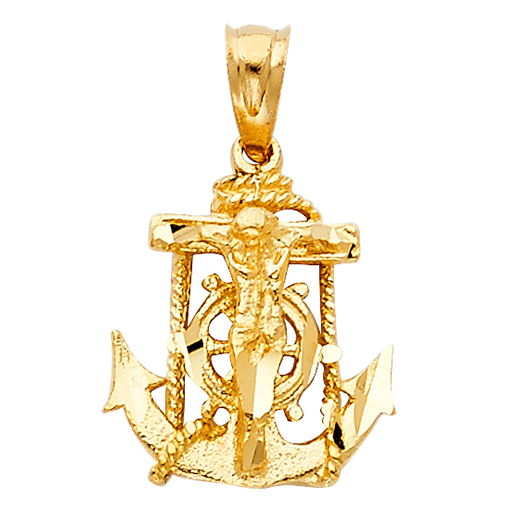 14K Yellow Gold Religious Pendant - PT1228