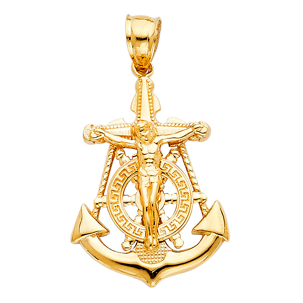 14K Yellow Gold Religious Pendant - PT1229