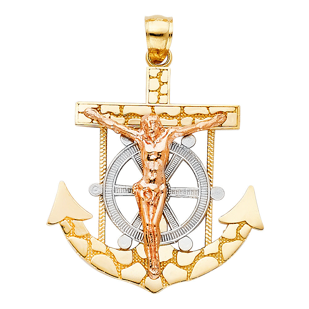 14K Yellow Gold Religious Pendant - PT1236