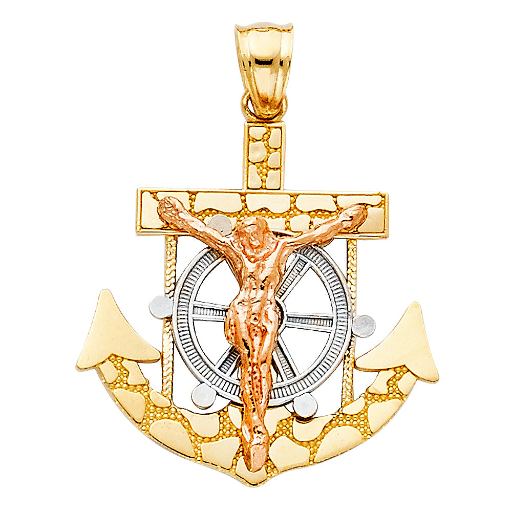 14K Yellow Gold Religious Pendant - PT1237