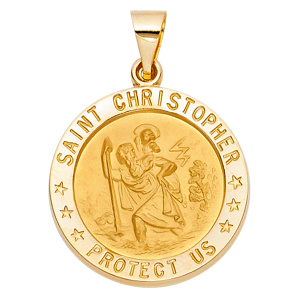 14K Yellow Gold Religious Pendant - PT1239