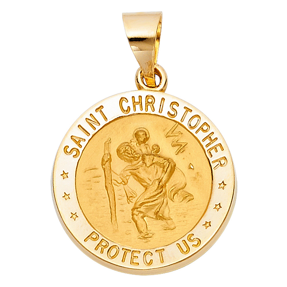 14K Yellow Gold Religious Pendant - PT1240