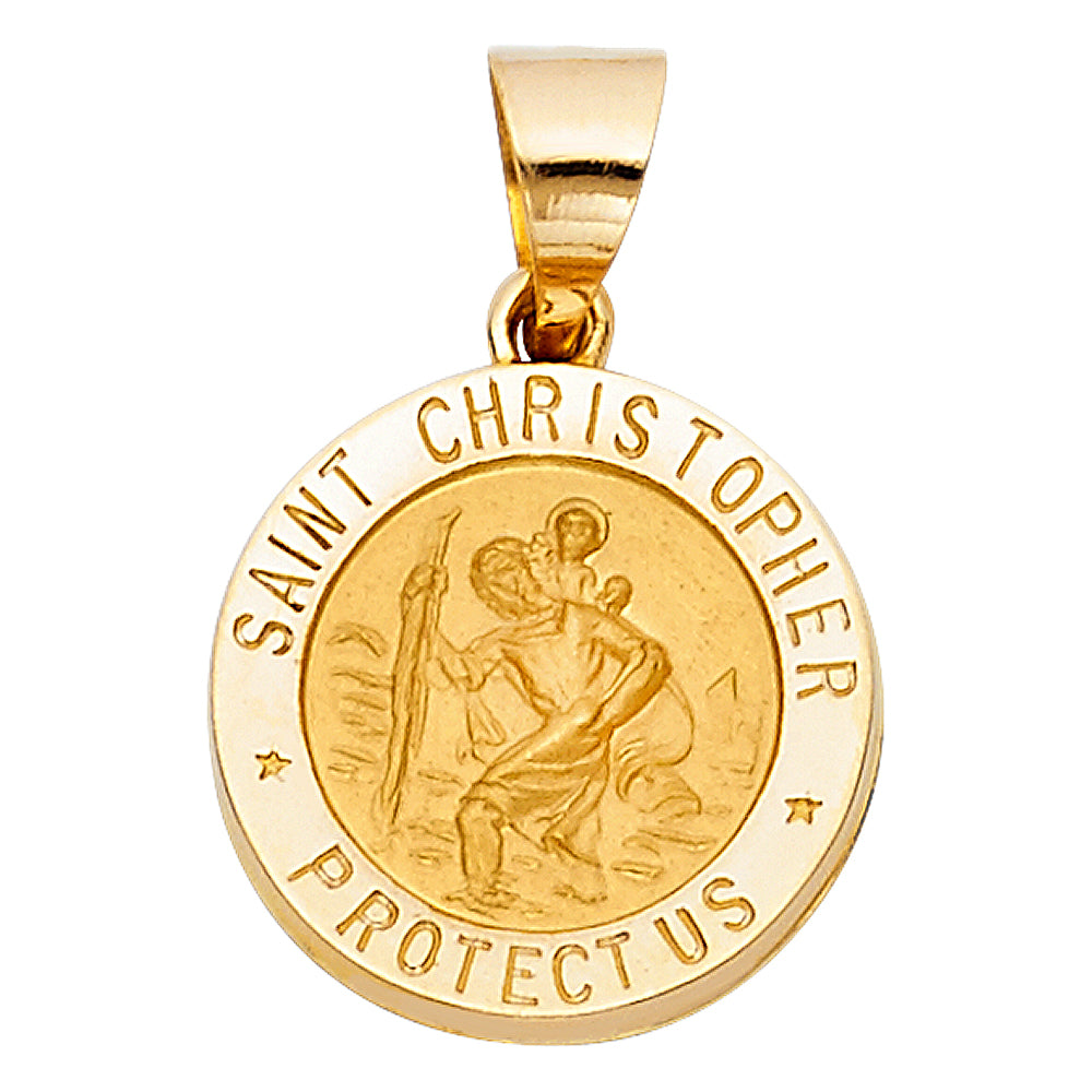 14K Yellow Gold Religious Pendant - PT1241
