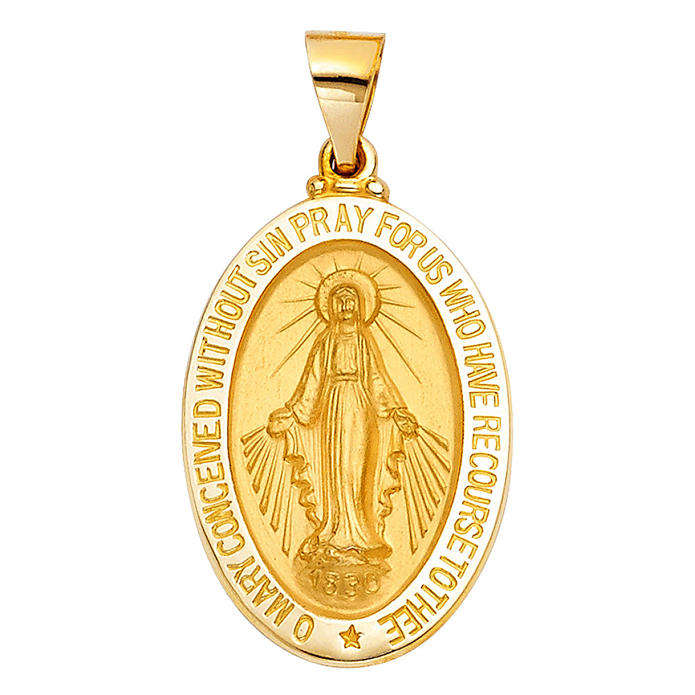 14K Yellow Gold Religious Pendant - PT1252