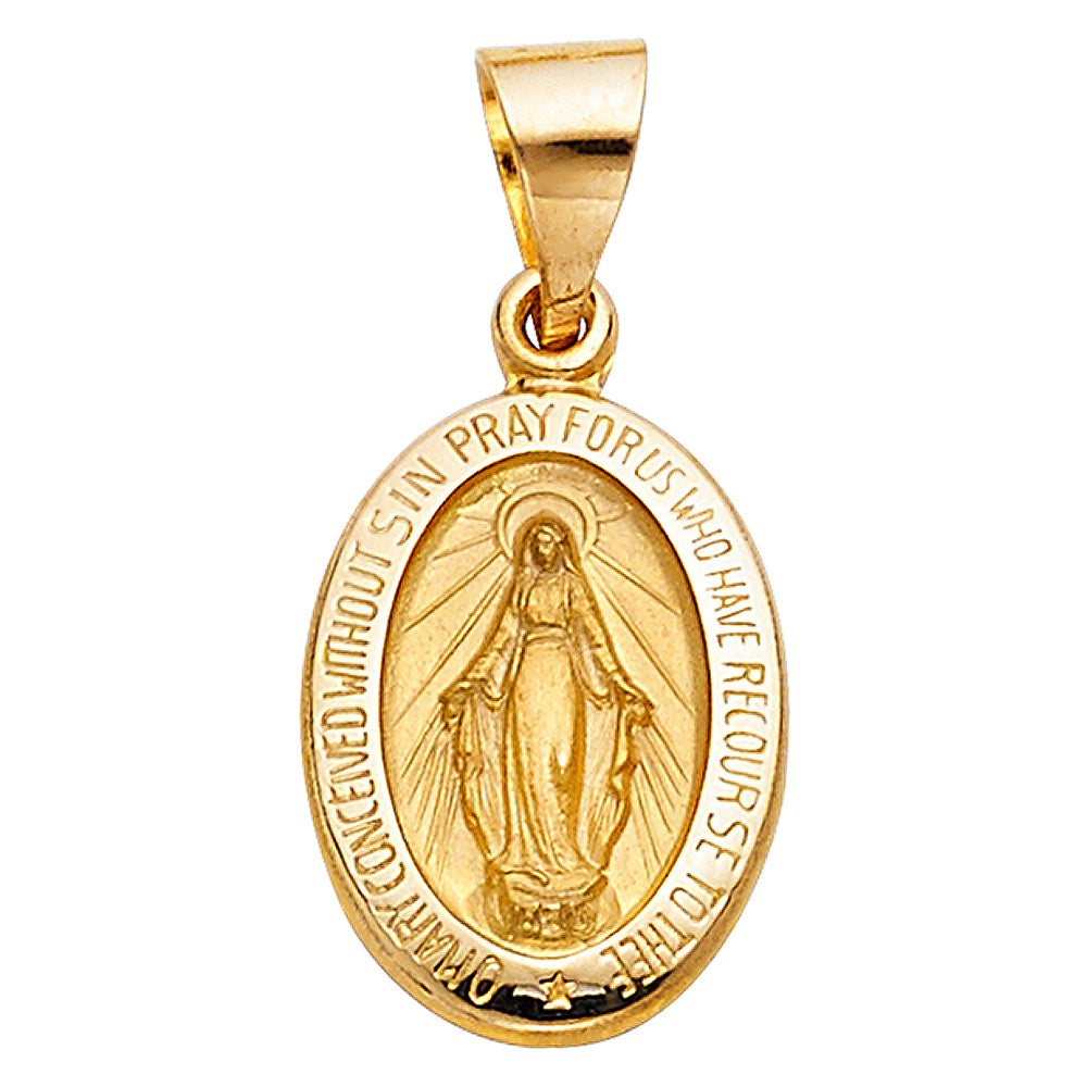 14K Yellow Gold Religious Pendant - PT1253