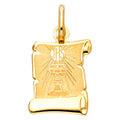 14K Yellow Gold Religious Pendant - PT1271