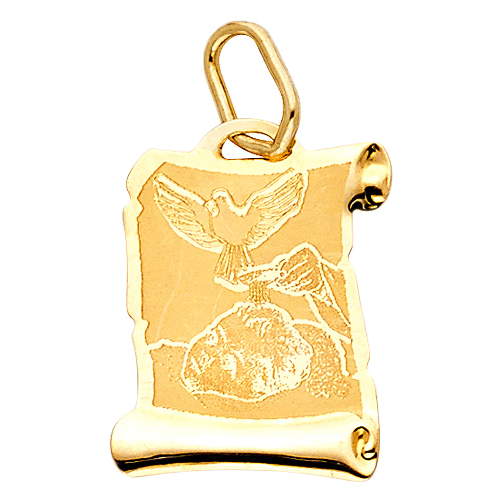 14K Yellow Gold Religious Pendant - PT1277