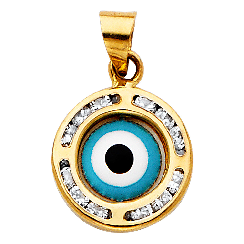 14K Yellow Gold Nature, Sports, Evil Eye & Baby Pendant - PT1332