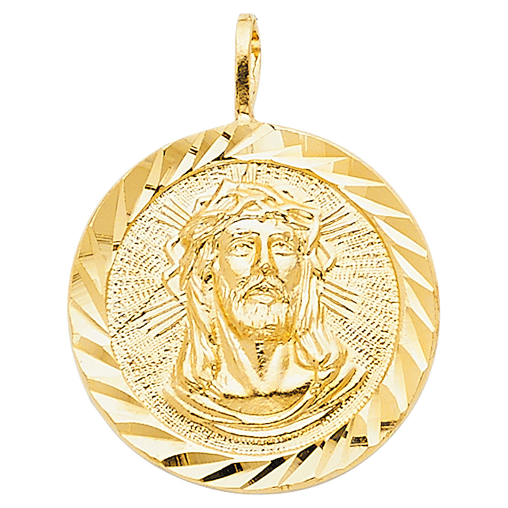 14K Yellow Gold Religious Pendant - PT1380