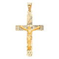 14K Yellow Gold Crucifix Cross Pendant - PT1423