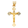 14K Yellow Gold Crucifix Cross Pendant - PT1426