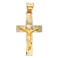 14K Yellow Gold Crucifix Cross Pendant - PT1427