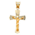 14K Yellow Gold Crucifix Cross Pendant - PT1428