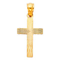 14K Yellow Gold Cross Pendant - PT1429