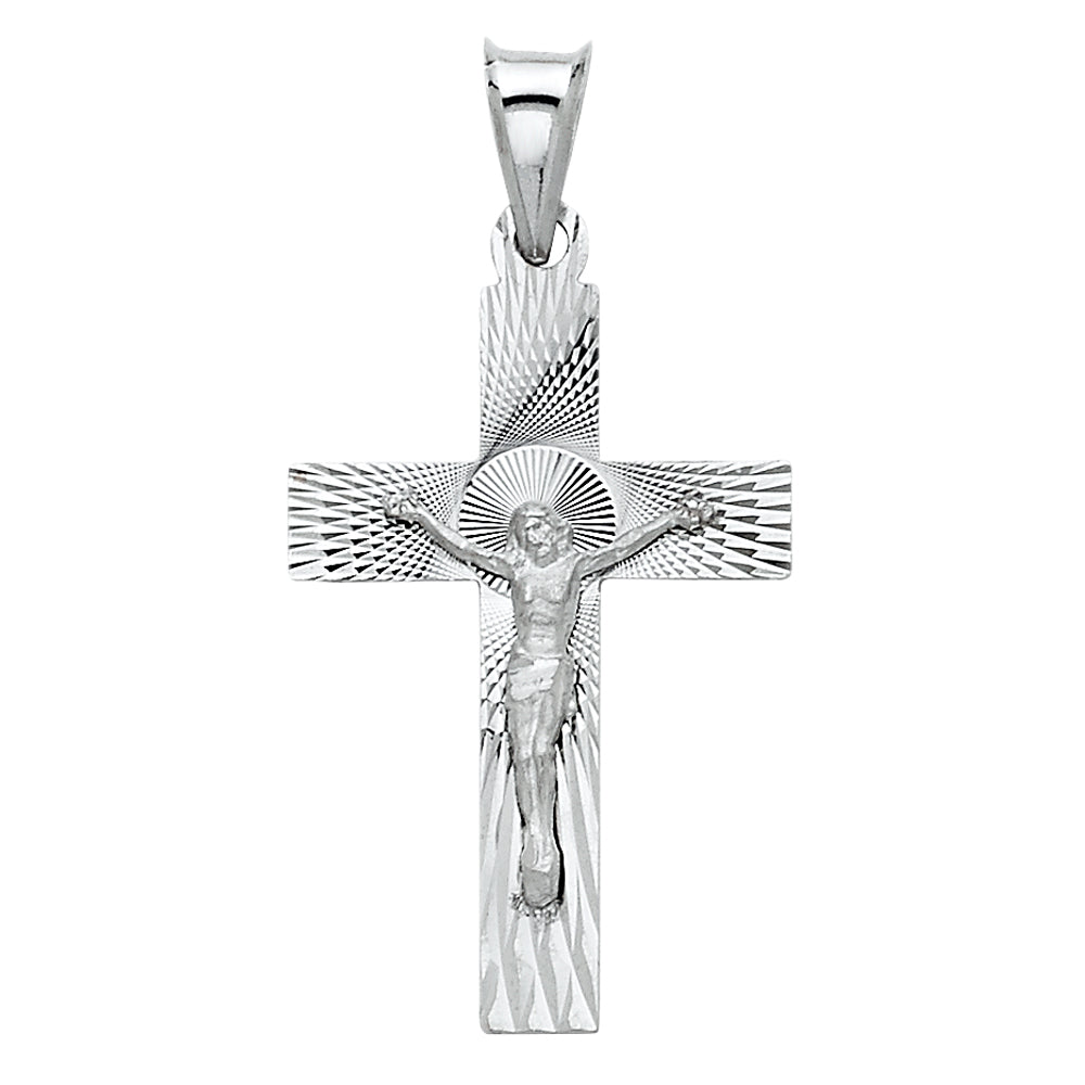 14K Yellow Gold Crucifix Cross Pendant - PT1431