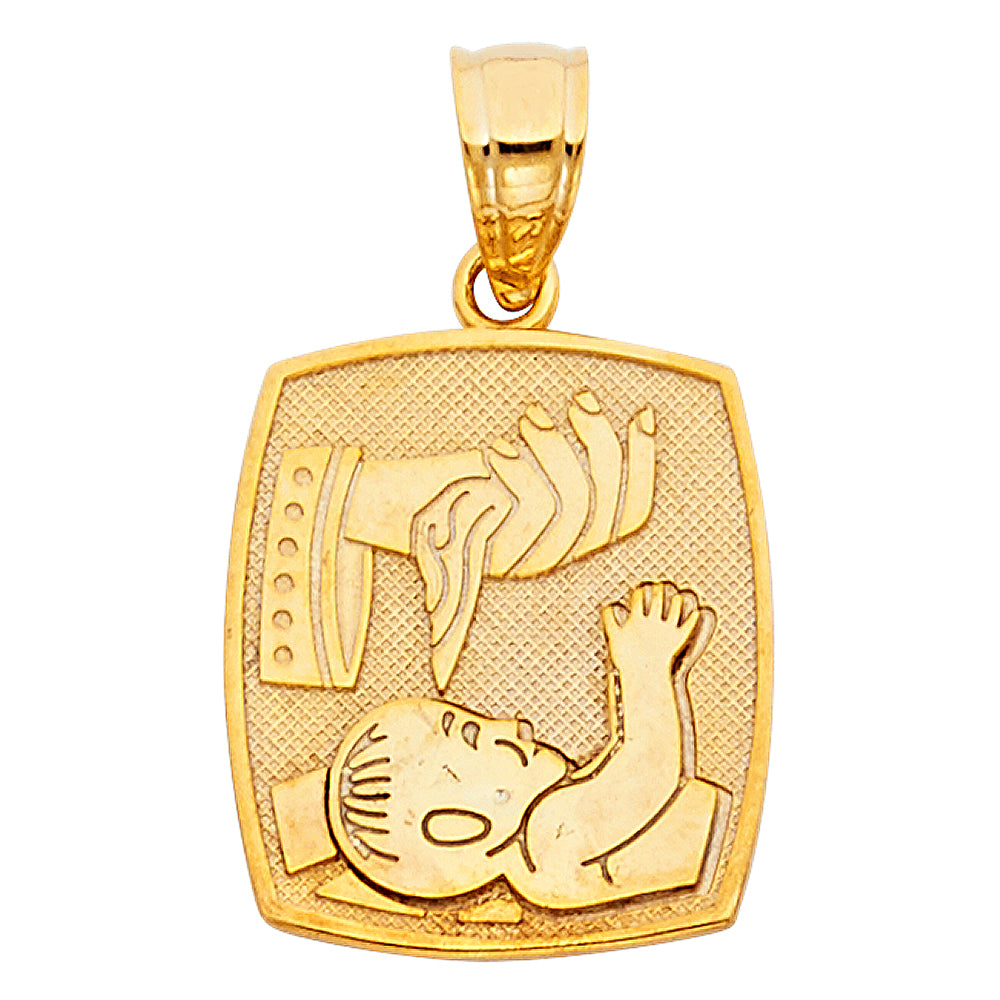 14K Yellow Gold Religious Pendant - PT1440