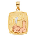 14K Yellow Gold Religious Pendant - PT1442