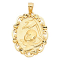 14K Yellow Gold Religious Pendant - PT1444