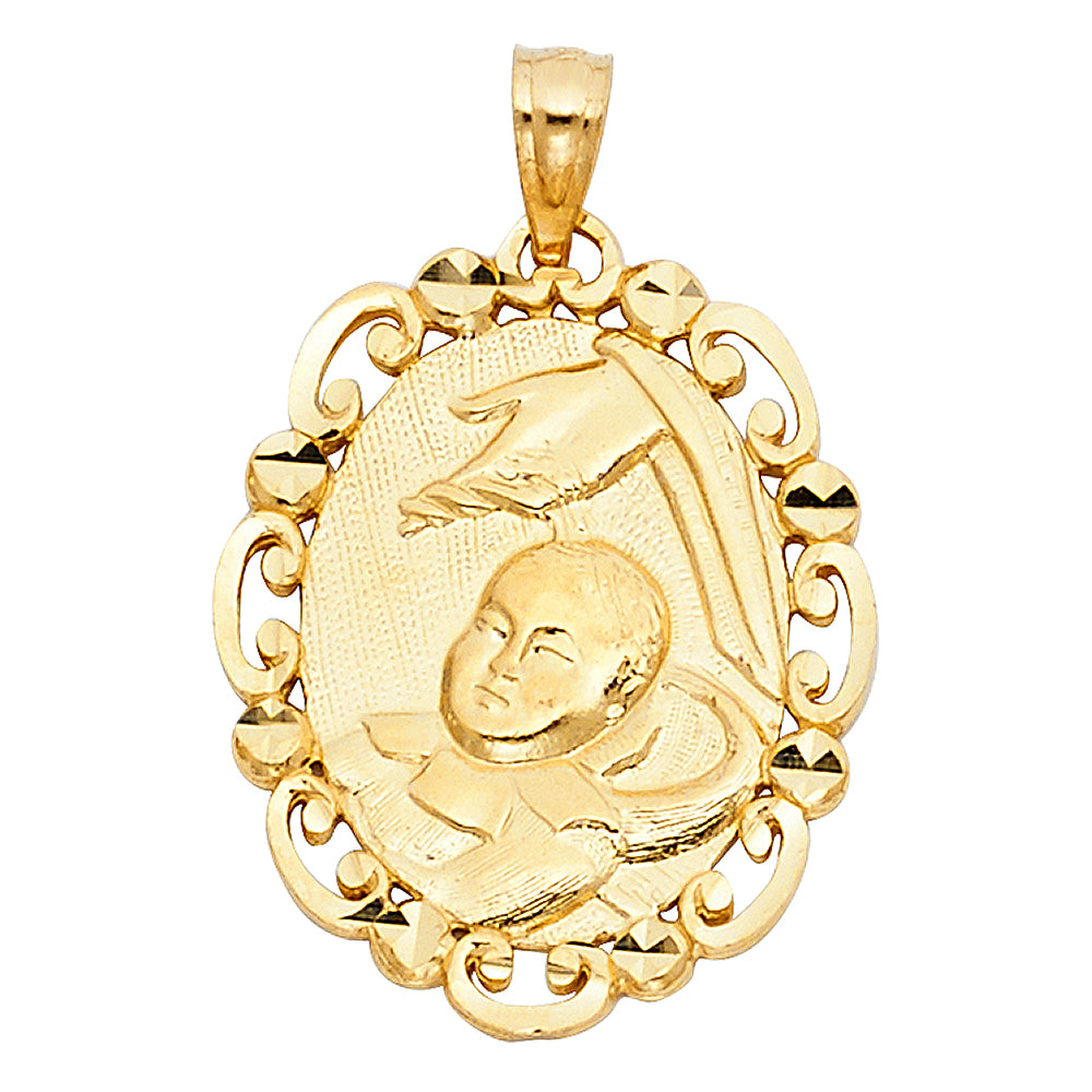 14K Yellow Gold Religious Pendant - PT1444