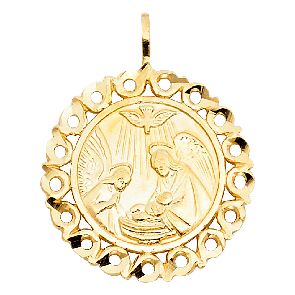 14K Yellow Gold Religious Pendant - PT1445
