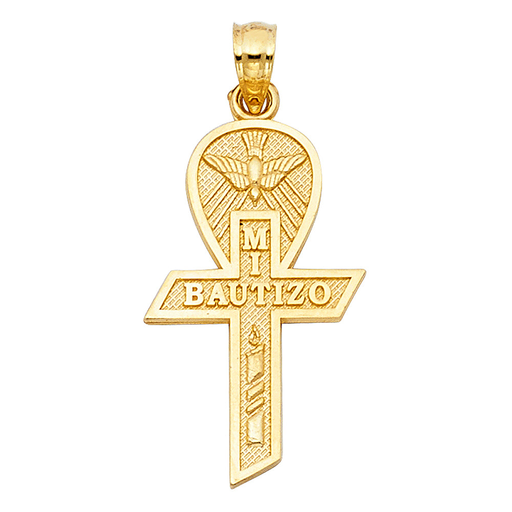 14K Yellow Gold Religious Pendant - PT1452
