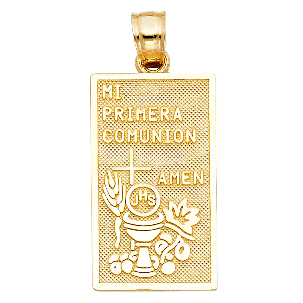 14K Yellow Gold Religious Pendant - PT1456