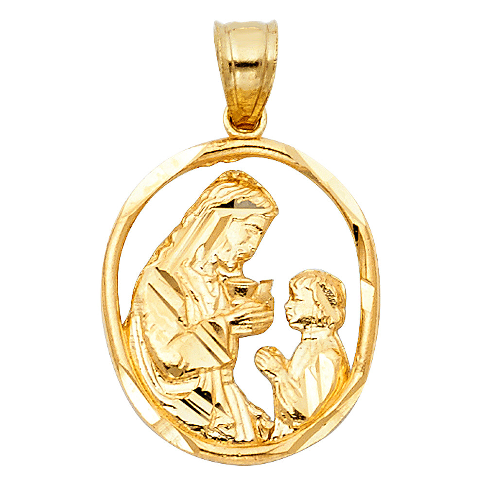 14K Yellow Gold Religious Pendant - PT1459