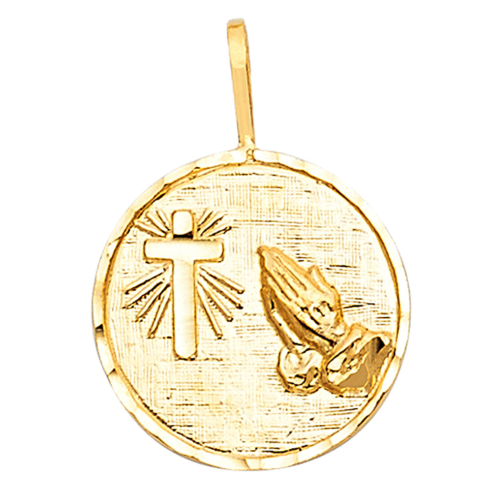 14K Yellow Gold Religious Pendant - PT1484
