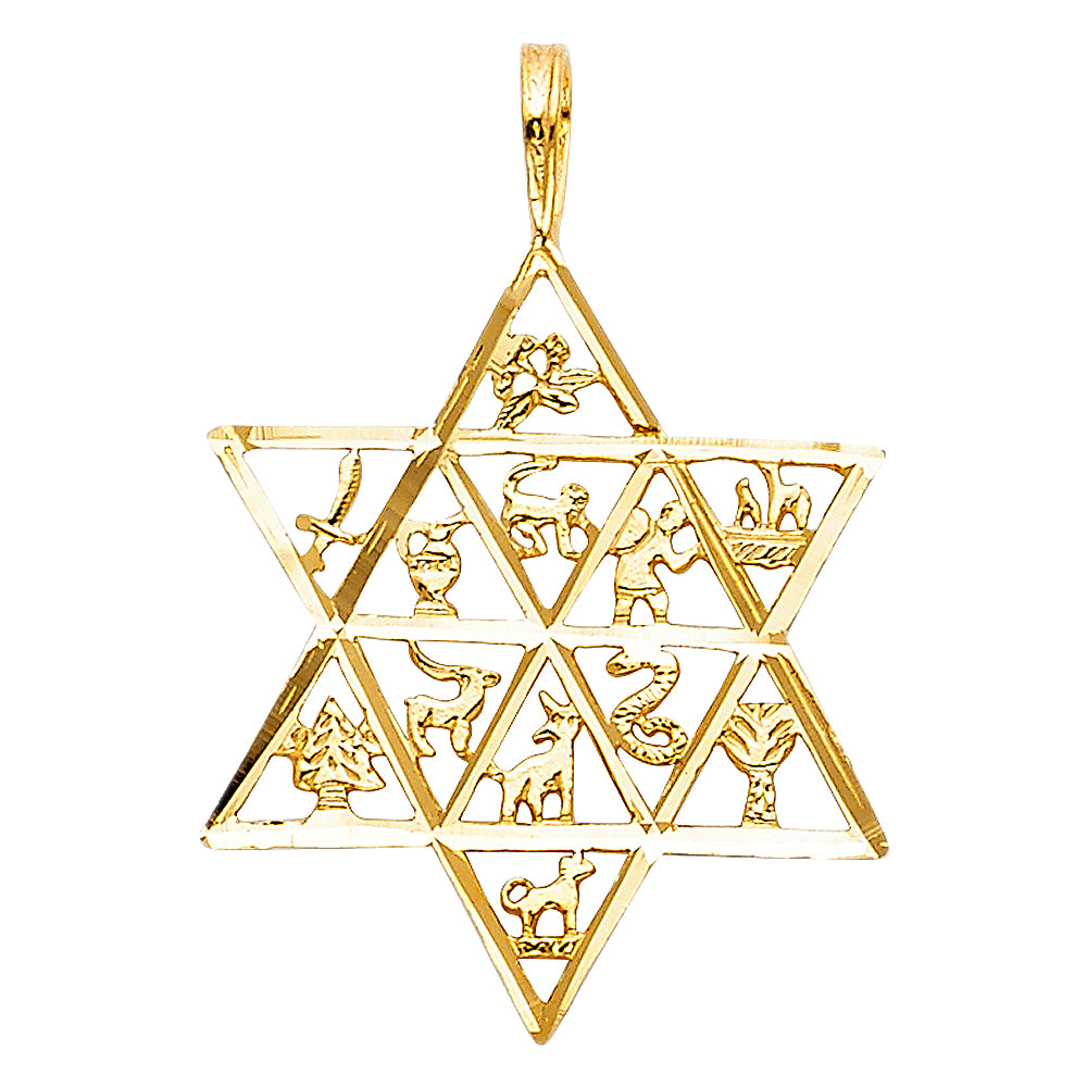 14K Yellow Gold Religious Pendant - PT1500