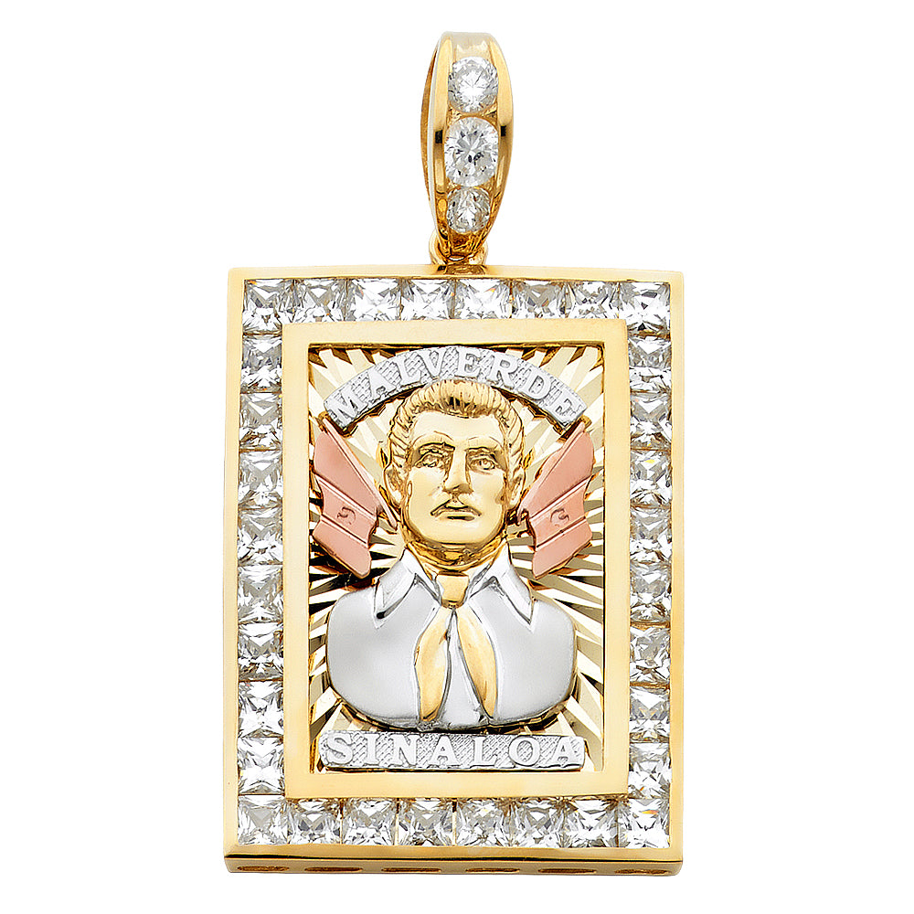 14K Yellow Gold Gun, Money & Animal Pendant - PT1514