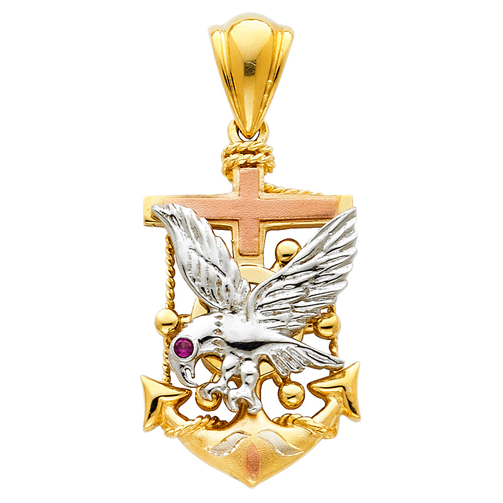 14K Yellow Gold Religious Pendant - PT1522