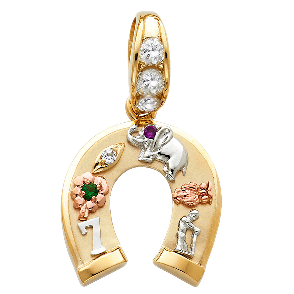 14K Yellow Gold Religious Pendant - PT1524