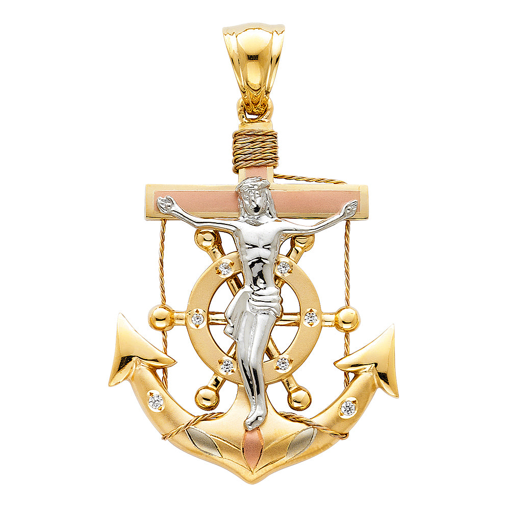 14K Yellow Gold Religious Pendant - PT1526