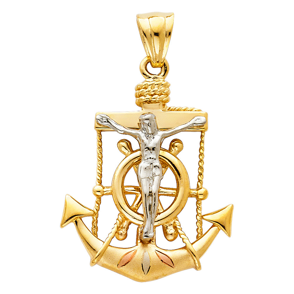 14K Yellow Gold Religious Pendant - PT1528