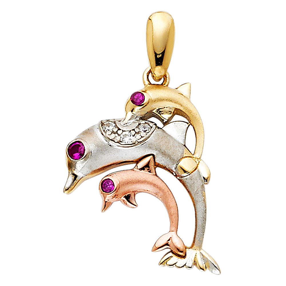 14K Yellow Gold Animal, Sea Life & Butterfly Pendant - PT1551