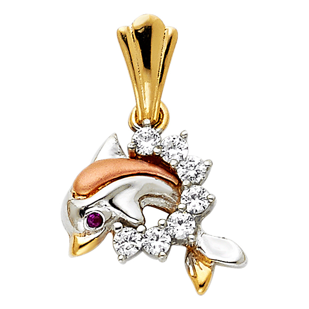 14K Yellow Gold Animal, Sea Life & Butterfly Pendant - PT1552