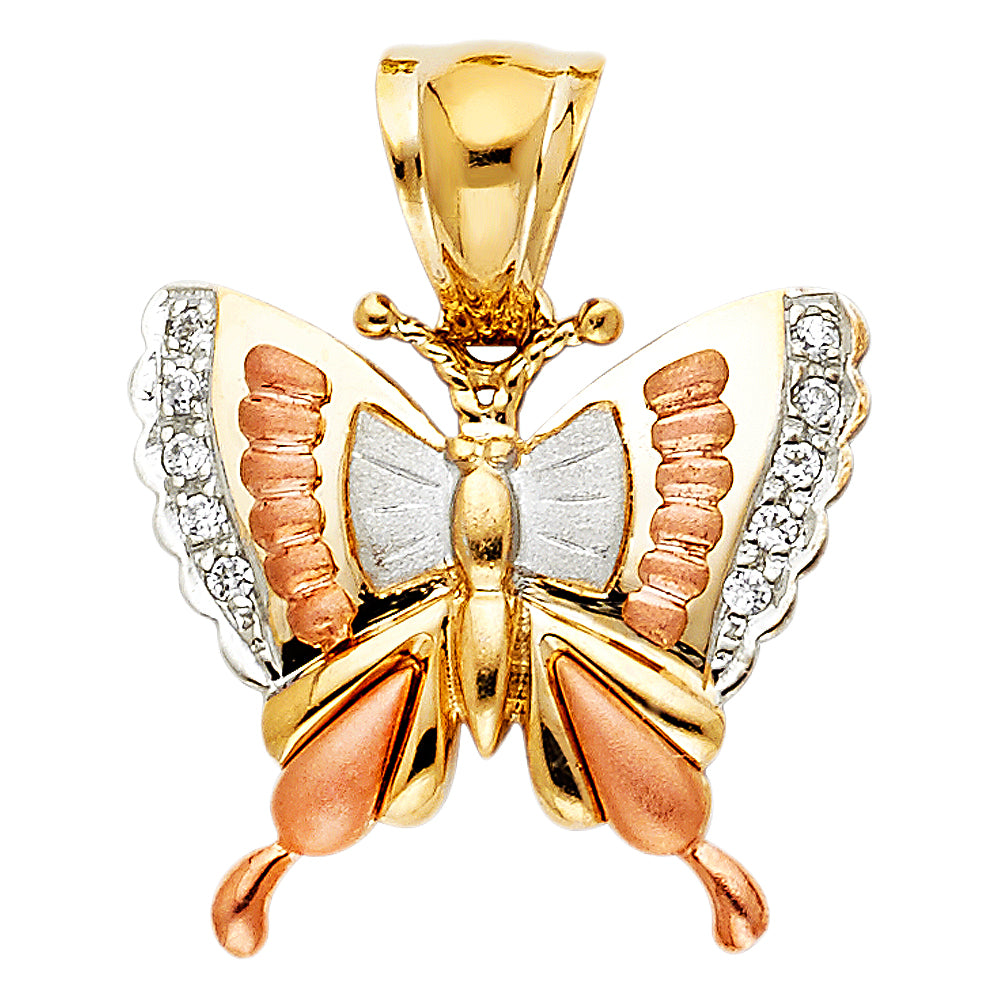 14K Yellow Gold Animal, Sea Life & Butterfly Pendant - PT1555