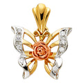 14K Yellow Gold Animal, Sea Life & Butterfly Pendant - PT1556