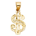 14K Yellow Gold Gun, Money & Animal Pendant - PT1574