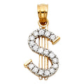 14K Yellow Gold Gun, Money & Animal Pendant - PT1576