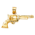 14K Yellow Gold Gun, Money & Animal Pendant - PT1578