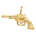 14K Yellow Gold Gun, Money & Animal Pendant - PT1579