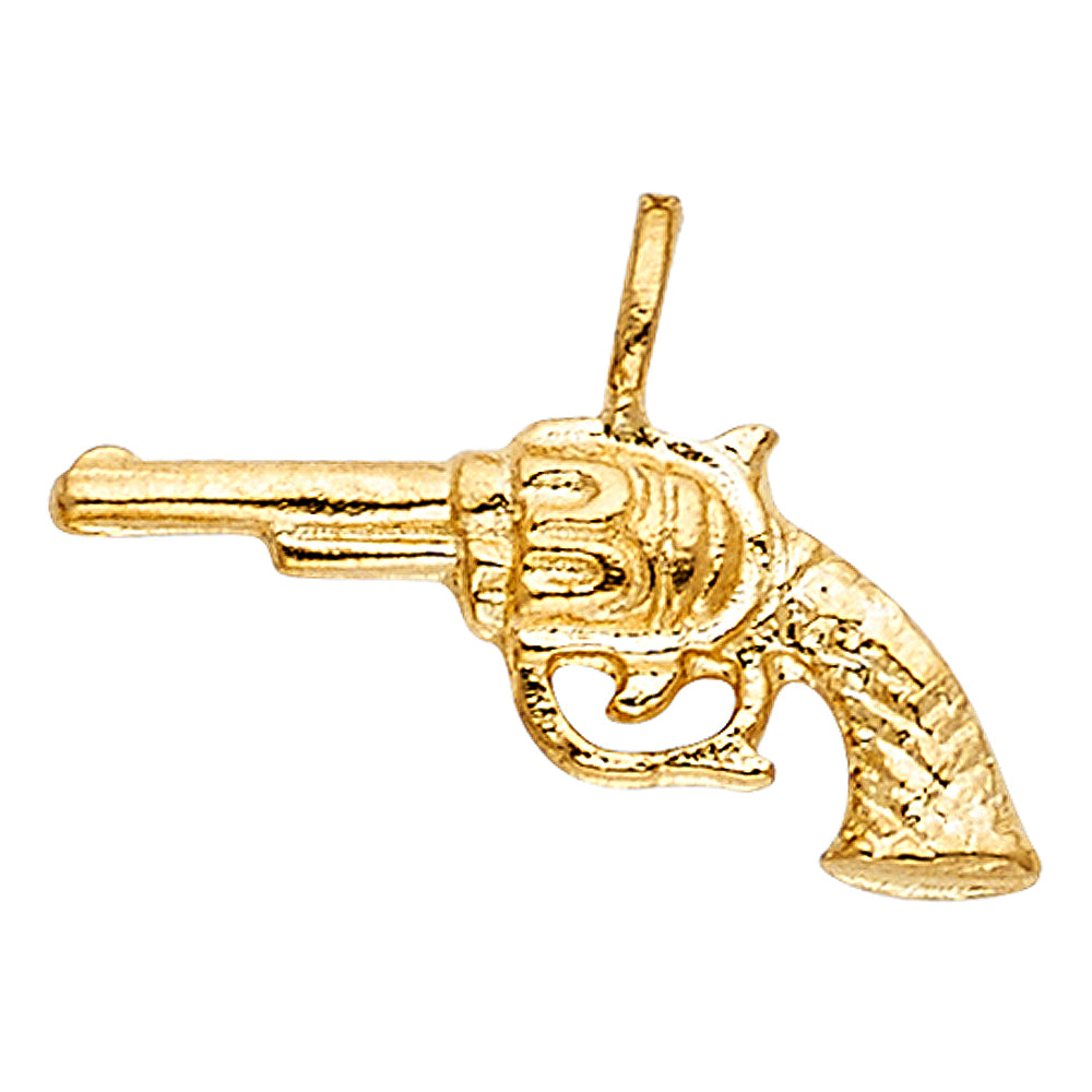 14K Yellow Gold Gun, Money & Animal Pendant - PT1579