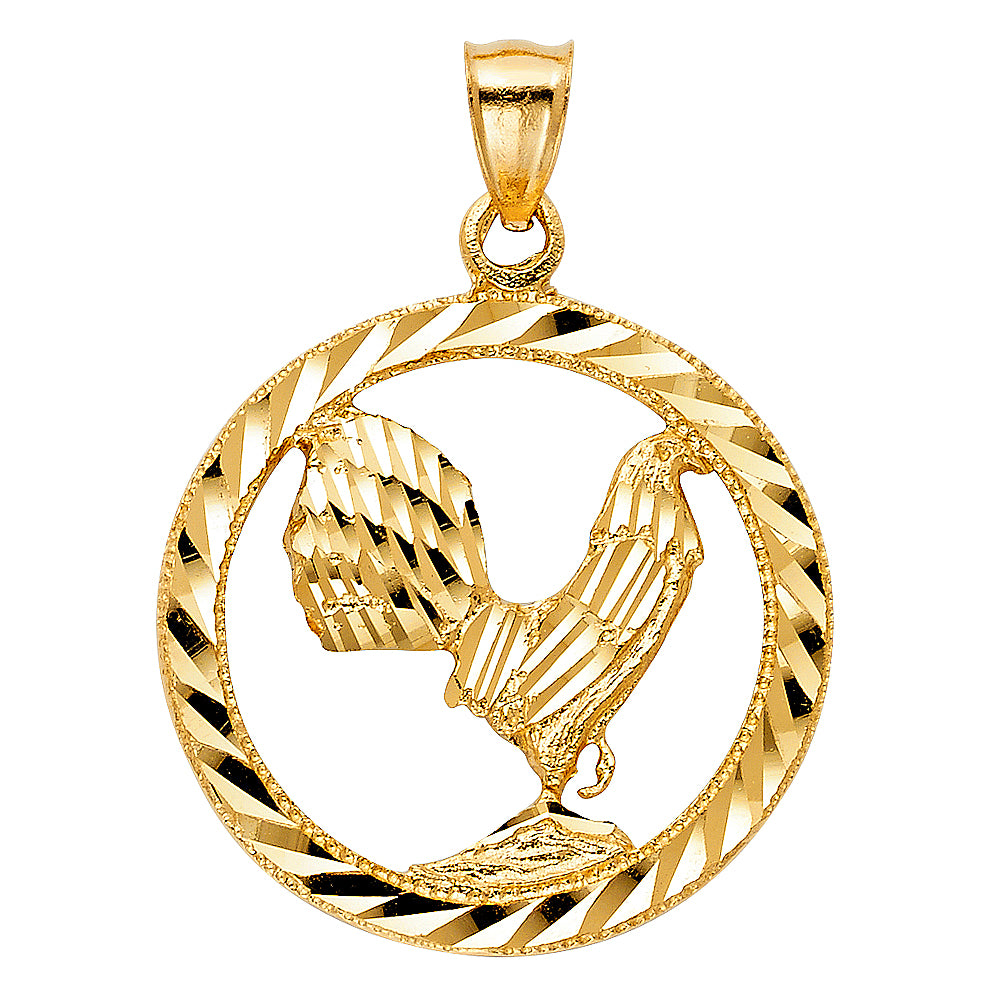 14K Yellow Gold Religious Pendant - PT1616