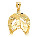 14K Yellow Gold Animal, Sea Life & Butterfly Pendant - PT1644