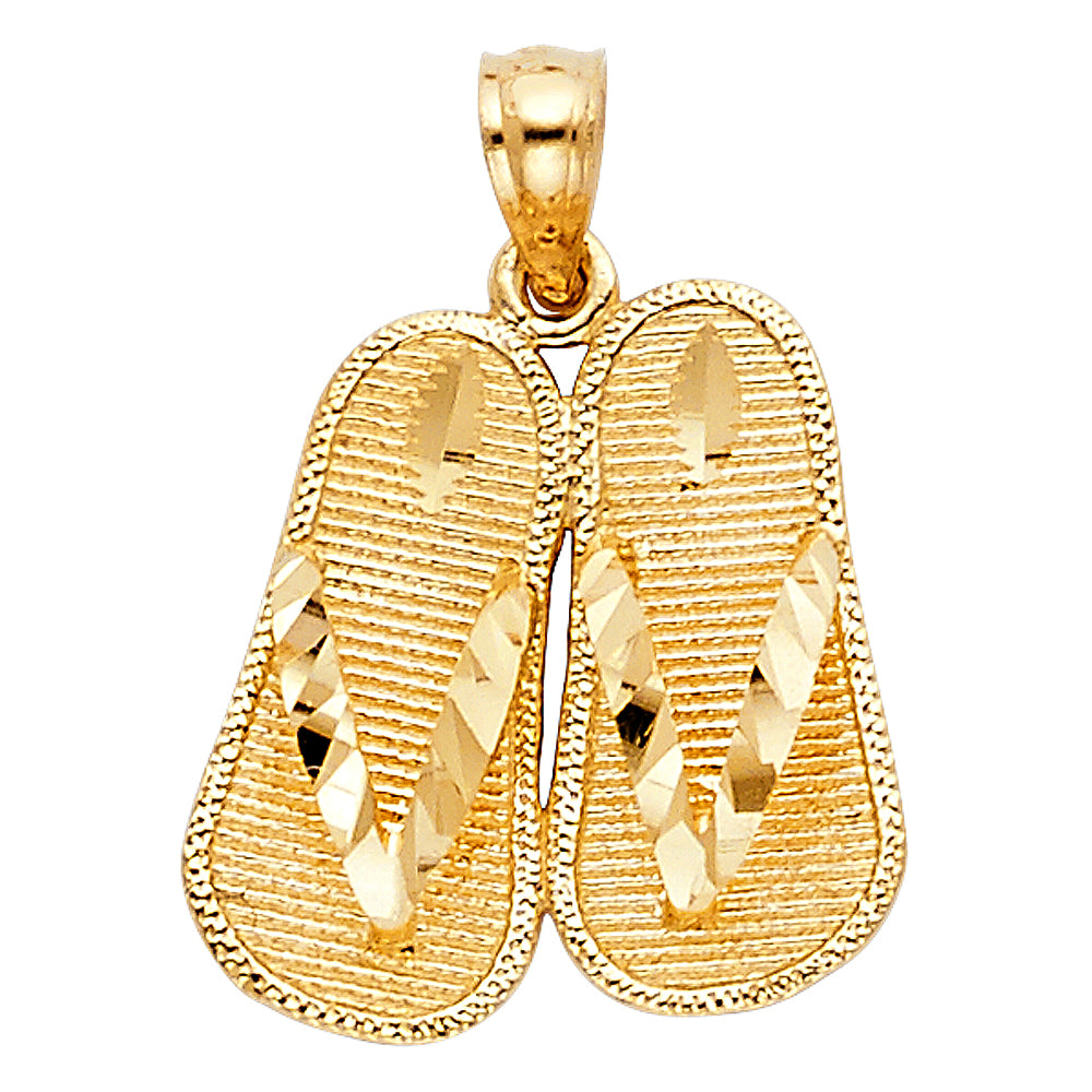 14K Yellow Gold Nature, Sports, Evil Eye & Baby Pendant - PT1699