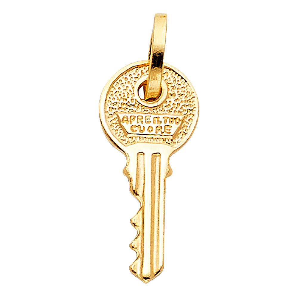 14K Yellow Gold Key, Music & Assorted Pendant - PT1712