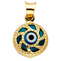 14K Yellow Gold Nature, Sports, Evil Eye & Baby Pendant - PT1716