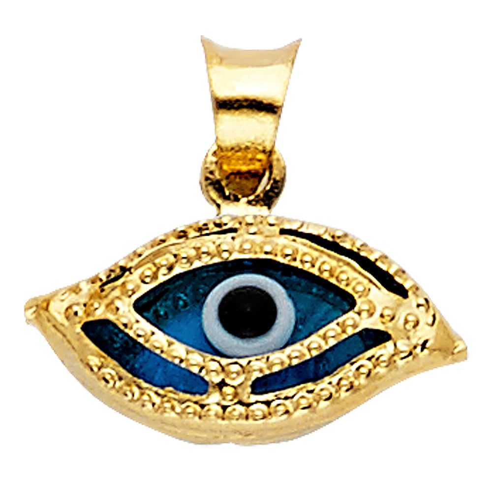 14K Yellow Gold Nature, Sports, Evil Eye & Baby Pendant - PT1717